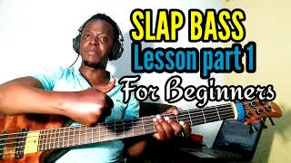 Beginners slap Bass  lesson Part 1 by O.V.Gilberto