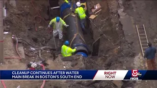 Repairs complete after water main break floods streets