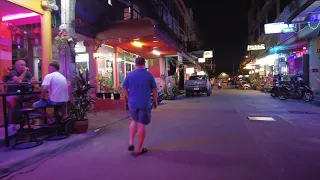 [4K] Night Walk Jomtien Beach, Soi 7 and Soi 5, Pattaya