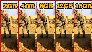 SNIPER ELITE 3 RAM COMPARISON 2GB VS 4GB VS 8GB VS 12GB VS 16GB