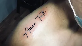 Amor fati tattoo 3 minutes tattoo session