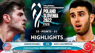 Aaron Russell vs Adis Lagumdzija | USA vs Turkey | Highlights | World Championship 2022 (HD)