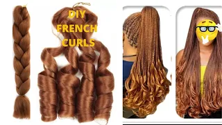 How to make French Curls/ Curly hair, curly Braids using expresion braided hair/diy