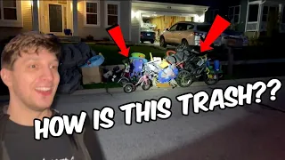 TRASH PICKING Rich Neighborhood INSANE FIND!