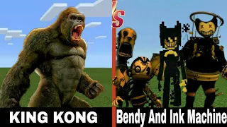 King Kong vs. Bendy and the Ink Machine | Minecraft (INTENSE!)