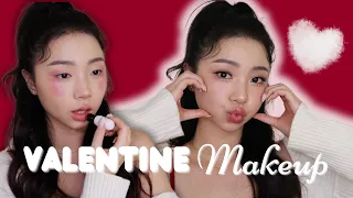 [무쌍 메이크업] EASY LOVELY VALENTINE'S DAY MAKEUP | MONOLID MAKEUP