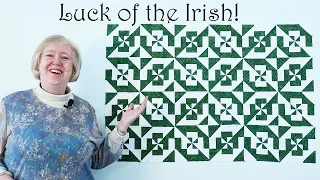 Luck of the Irish, A Disappearing Pinwheel Quilt