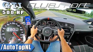 500HP VW Golf GTI Clubsport TVS *280KM/H* on AUTOBAHN [NO SPEED LIMIT] by AutoTopNL