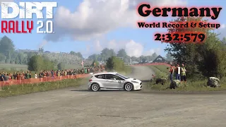 DiRT Rally 2.0 - World Record 2:32:579 Germany (Innerer Feld Sprint)  Ford Fiesta R5 / Setup