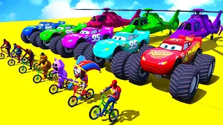GTA V SPIDER-MAN 2, FIVE NIGHTS AT FREDDY'S, POPPY PLAYTIME CHAPTER 3 Join in Epic New Stunt Racing