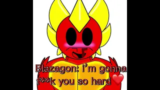 Blazagon sees my new style [heroes of goo jit zu] {me x Blazagon} ❤️💙❤️💙