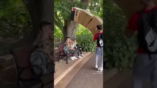 Funny fake falling box prank!