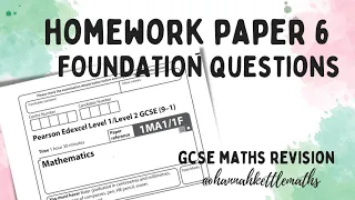 Half Past Paper - Week 6 - Foundation Edexcel GCSE Maths - Maths Revision