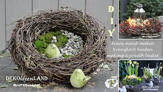 Quick & easy wreath basket from tree trimmings l to use for Spring/ Fall/ Christmas DekoideenLand