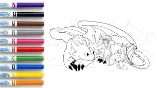 How to Color How to Train your Dragon - Coloring Book Page