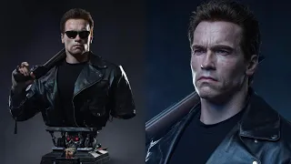 New terminator t-800  terminator 2 judgement day life sized bust collectible revealed queen studios