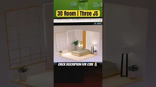 3D Room | Three Js #tutorials #coding ##shorts