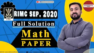 RIMC MATH PAPER SOLUTION SEPT - 2020 | Live 🔴| #RIMC  #DOA