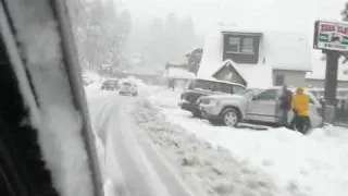 Lake Gregory Drive, Crestline CA Snowstorm Jan 22 2010