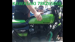 1978 Kawasaki KZ650 SR -D1 78'KZ650SR quick spin on a Cafe Racer in Green on a fly by in Orlando FL