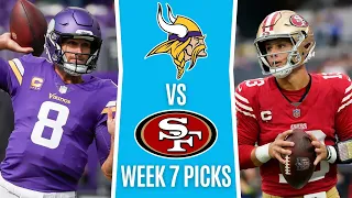 Monday Night Football (NFL Picks Week 7) 49ERS vs VIKINGS | MNF Free Picks & Odds