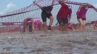 Community crushes 'Mud Girl' obstacle course in fight against breast cancer