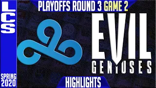 C9 vs EG Highlights Game 2 | LCS Spring 2020 Playoffs Round 3 | Cloud9 vs Evil Geniuses G2