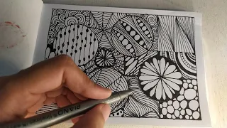 Satisfying Drawing Pattern #49 | Doodle Art | Zentangle | Easy Drawing