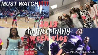 Homecoming Week Vlog 2019| dressing up, fire drills, getting stitches, pep rally, fnl