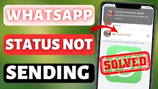 How to Fix Whatsapp Status Couldn't Send|2023|How to Fix Whatsapp Status Couldn't Send Iphone|2023