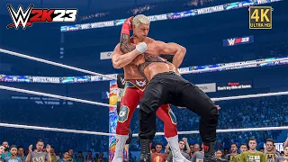 WWE 2K23 - Cody Rhodes Vs Roman Reigns - WrestleMania Full Match | 4K