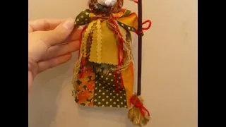 Баба-Яга своими руками. How to make small Baba Yaga doll for Halloween party