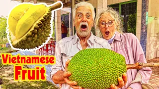 AMERICAN PARENT'S eat the infamous DURIAN and Tropical Fruit for the first time (Saigon, Vietnam)