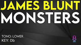 James Blunt - Monters - Karaoke Instrumental - Lower