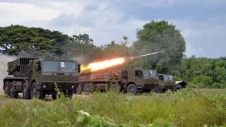 Uji Fungsi Medan dan Penembakkan MLRS RM70 Vampire Marinir TNI AL