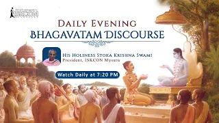 Daily Evening Bhagavatam Discourse | HH Stoka Krishna Swami | SB 1.1.10 | 26-04-2021