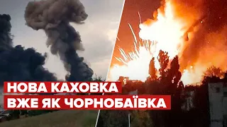 Бази окупантів продовжують палати в Новій Каховці