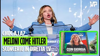 Choc a La7, Sconcerto in diretta tv: "Meloni eletta, come Hitler".