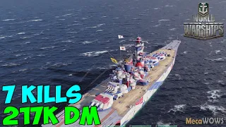 World of WarShips | Musashi | 7 KILLS | 217K Damage - Replay Gameplay 1080p 60 fps