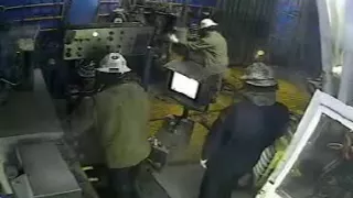 Blow out on oil rig during drilling