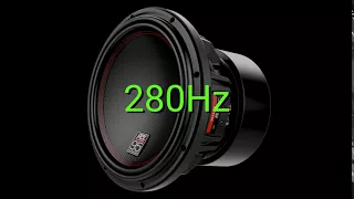 Tone frequency 280Hz. Test your hearing! speakers/headphones/subwoofer