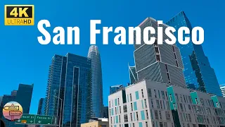 Driving Around Downtown San Francisco California USA Lombard/Crooked Street Golden Gate #4k60fps