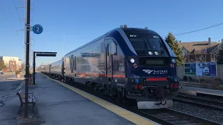 Railfanning at Morton Grove - high speed Amtrak train and Metra Trains