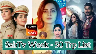 SabTv Week - 50 Main Trp List | 2022 | Maddam Sir Trp | Dil Diyaan Gallaan Trp | Ali Baba Trp