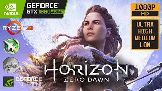 HORIZON ZERO DAWN - GTX 1660 SUPER - RYZEN 5 3500x (ALL GRAPHICS PRESETS)