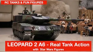 1/16 RC TANKS & FUN FIGURES - German Leopard 2 A6 Real Tank Action