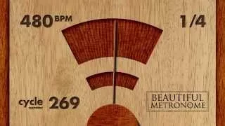 480 BPM 1/4 Wood Metronome HD