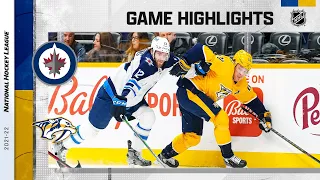 Jets @ Predators 1/20/22 | NHL Highlights