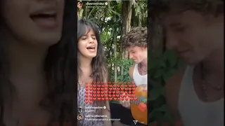 Shawn Mendes & Camila Cabello singing "Havana" live on instagram