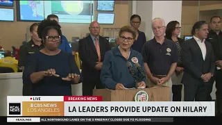 Mayor Bass and Fire Chief Kristin Crowley provide update on Hilary aftermath